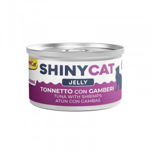 GIMCAT SHINYCAT JELLY TUNA SHRIMPS konservi kaķiem Tuncis, garneles želējā 70g